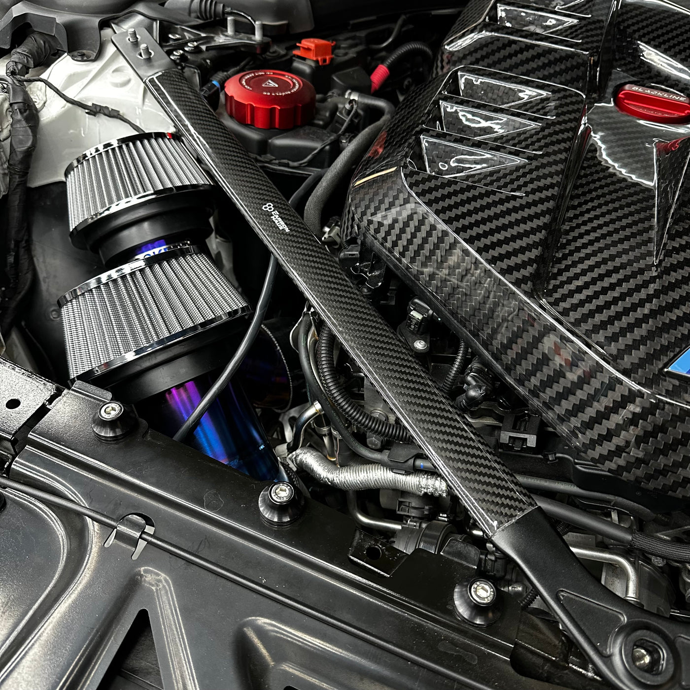 G80 titanium intake in blurple anodized finish