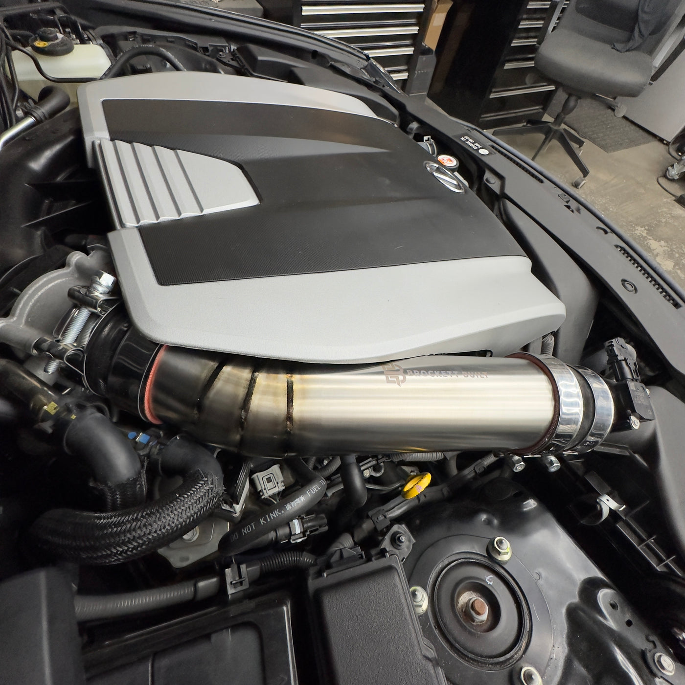 Lexus 3.5L titanium intake in multicolor burnt finish