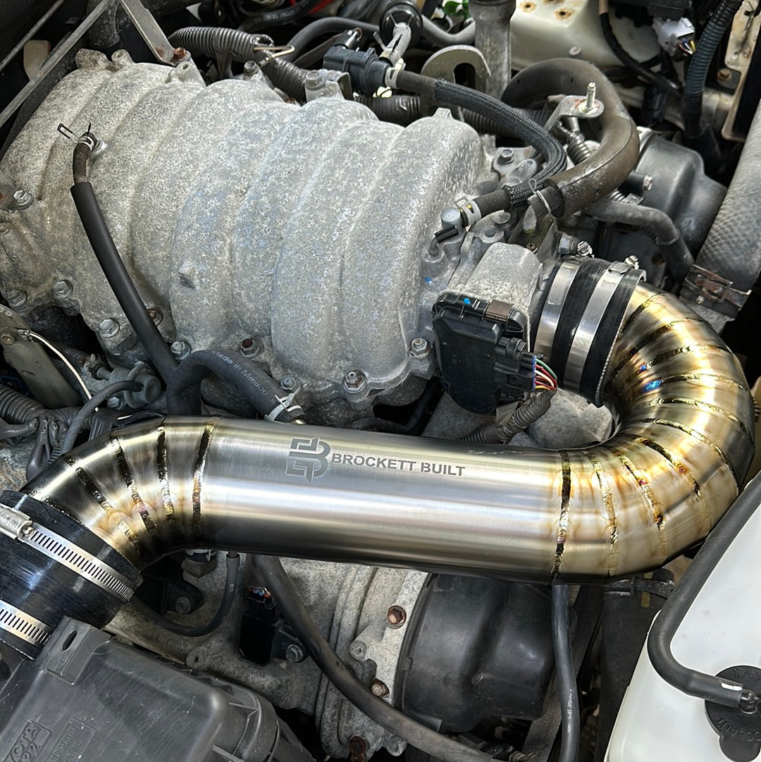 GX470 titanium intake in gold anodized finish