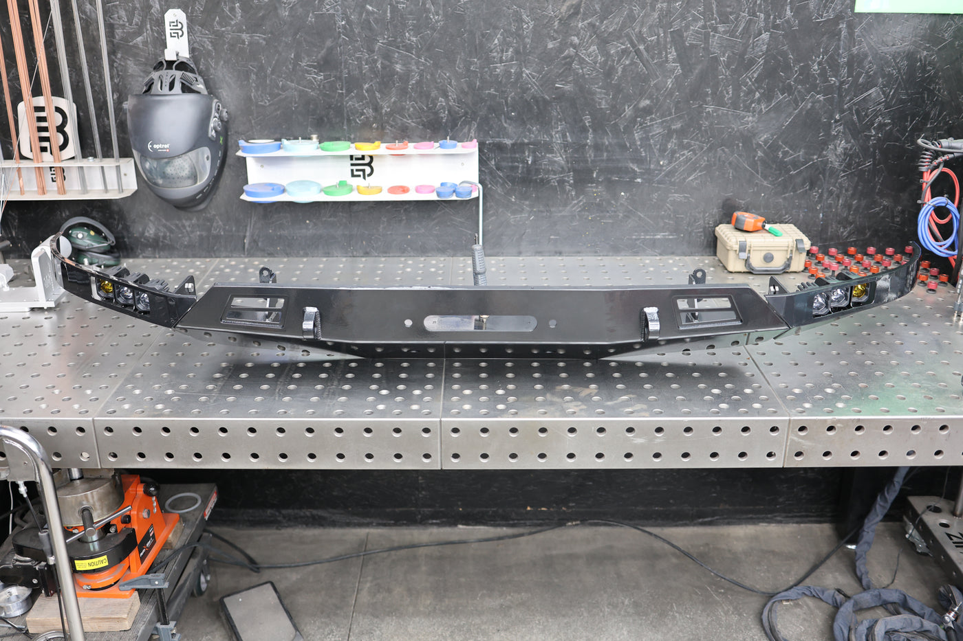 GX550 winch bumper installed showing passenger side SSC1 mount