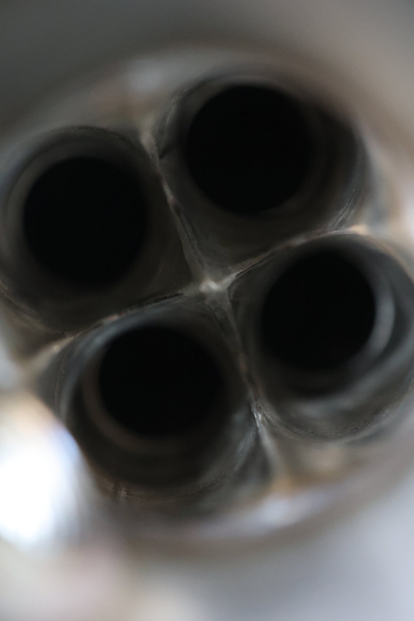 GX470 headers showing collector outlet sizing for Y-pipe connection