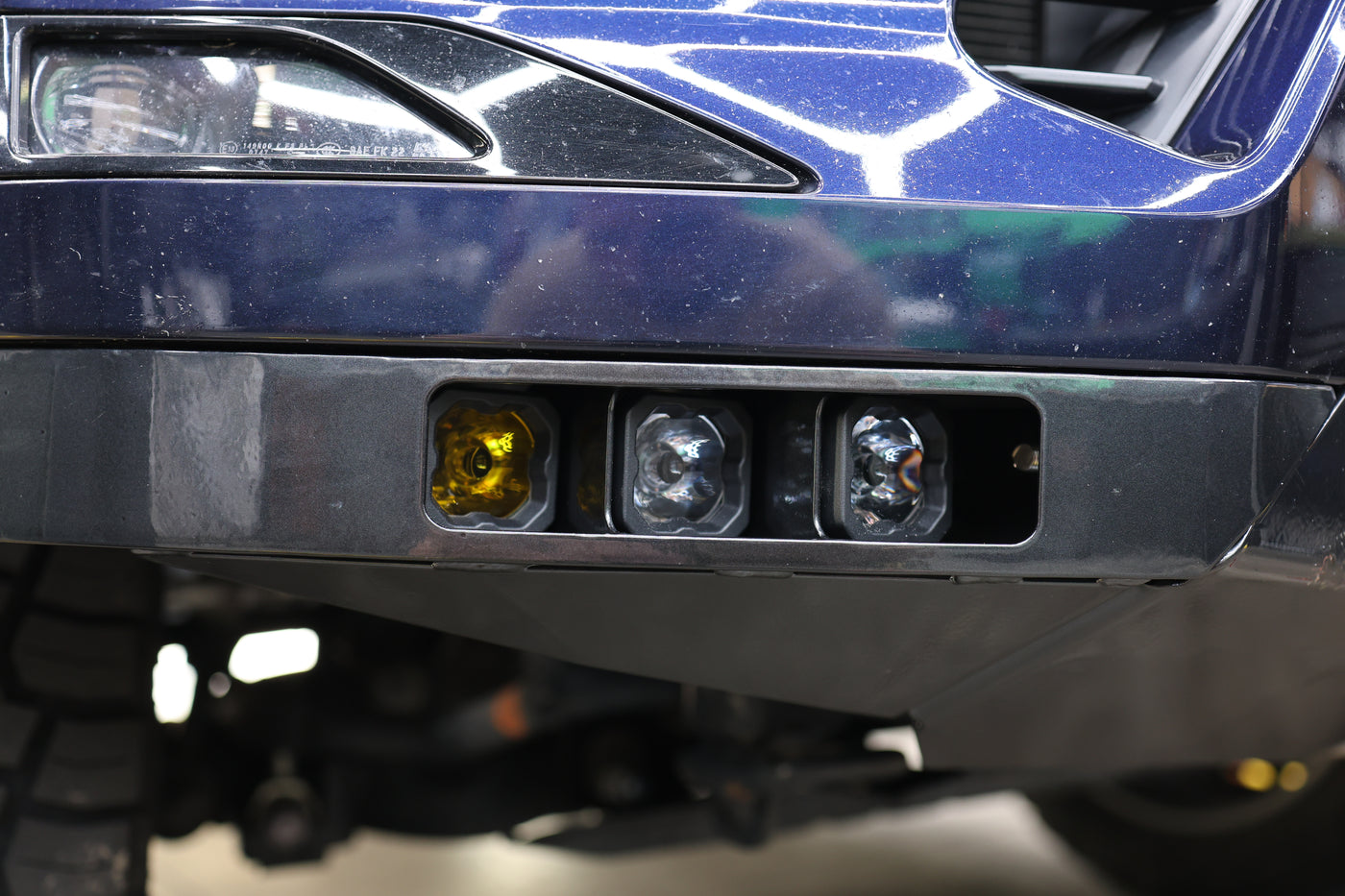 GX550 winch bumper installed rear-to-front angle showing clearance