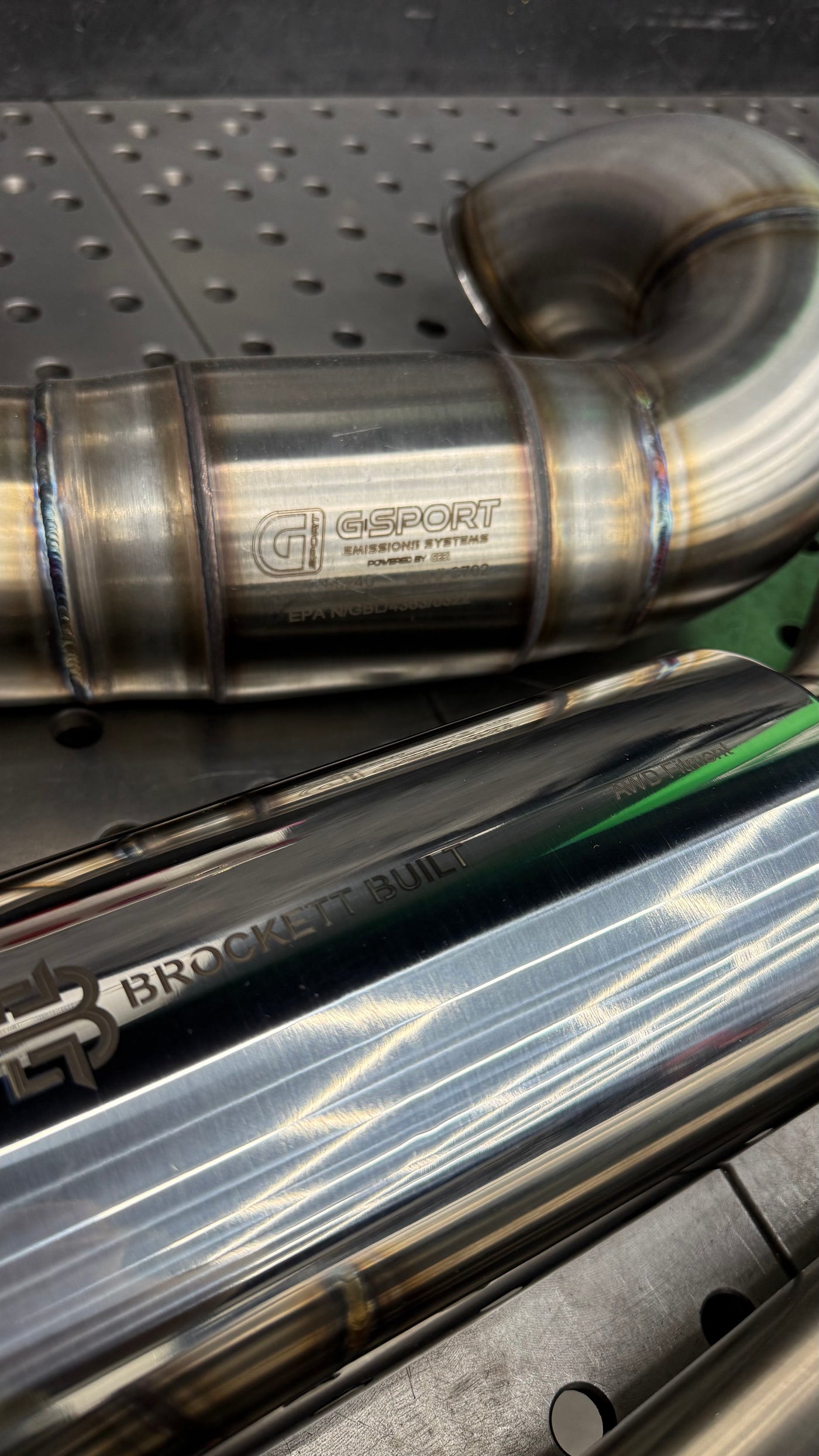 4" AWD MQB Downpipe & 3.5" OEM-Fitment Resonated Midpipe — Golf R / Audi S3 / A3 / Alltrack