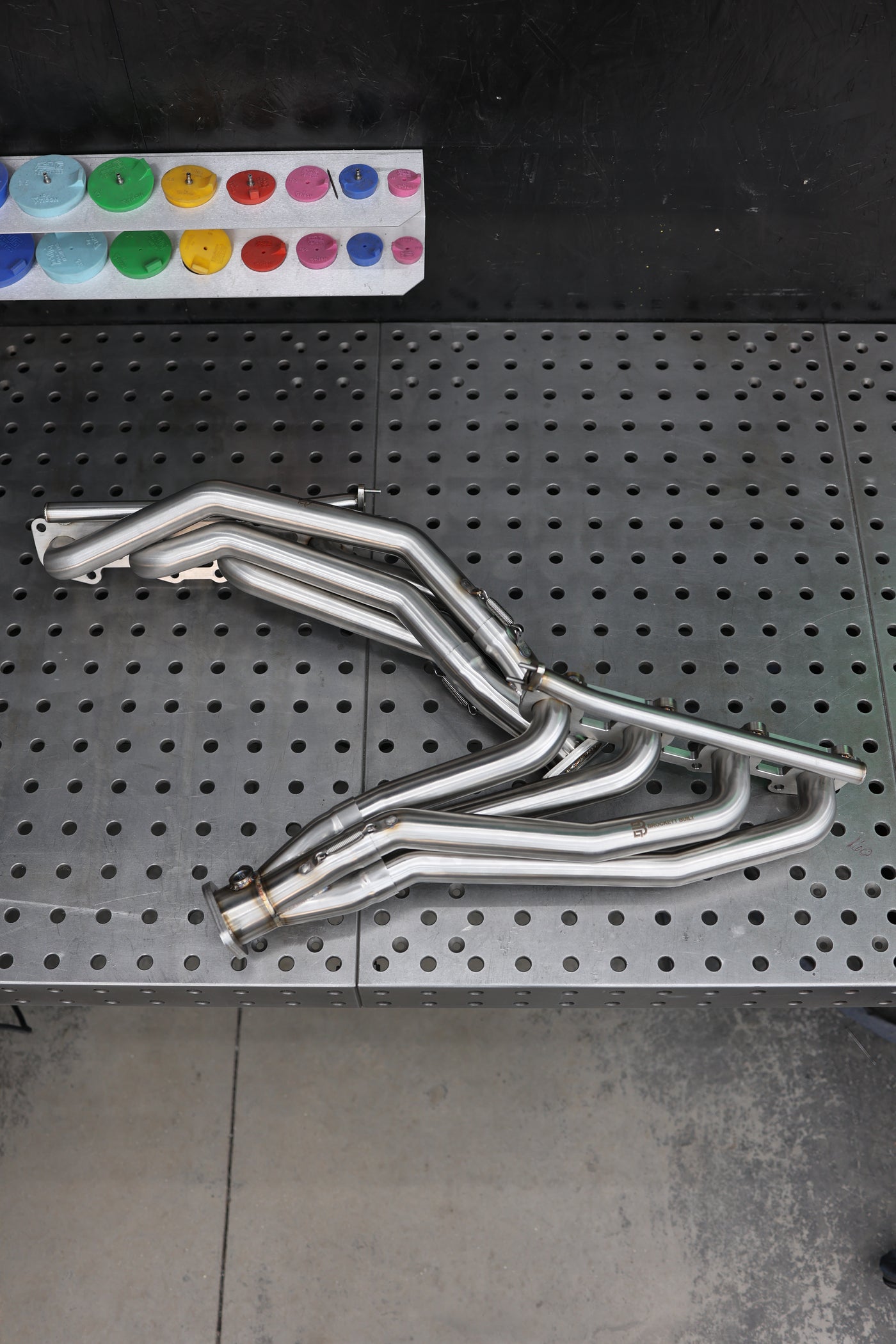 GX470 headers passenger side showing equal-length primary tubes