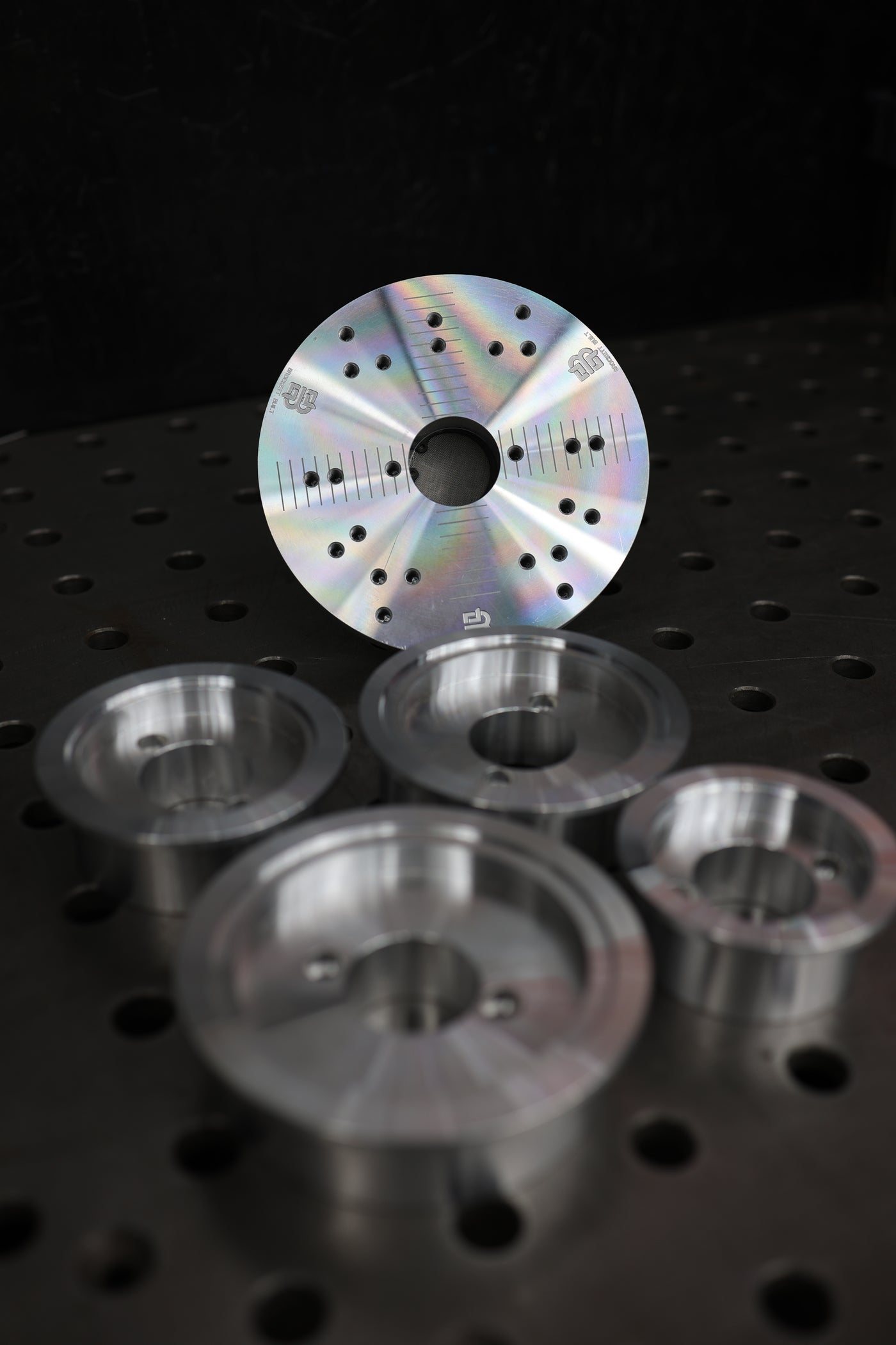 Brockett Built 6061-T6 billet aluminum flange welding fixture