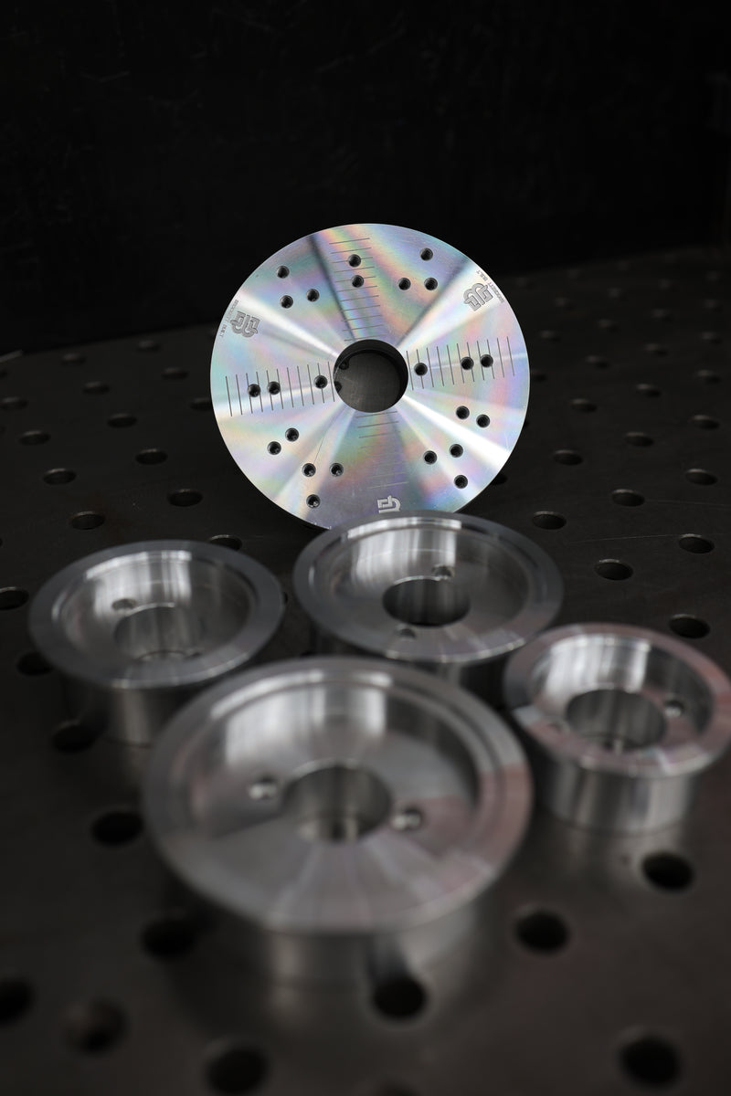 Brockett Built 6061-T6 billet aluminum flange welding fixture