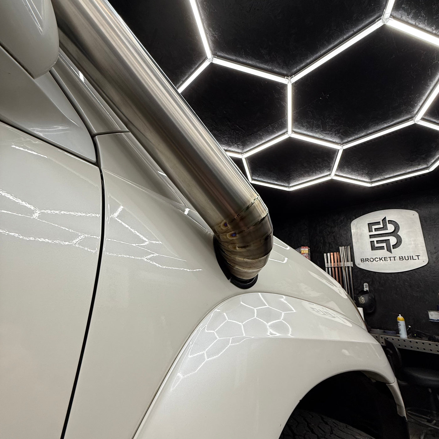 GX470 titanium snorkel in gold anodized finish