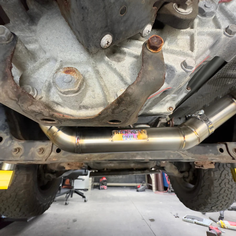 V8 Toyota 4Runner Y-pipe for 03-09 models showing overhead view
