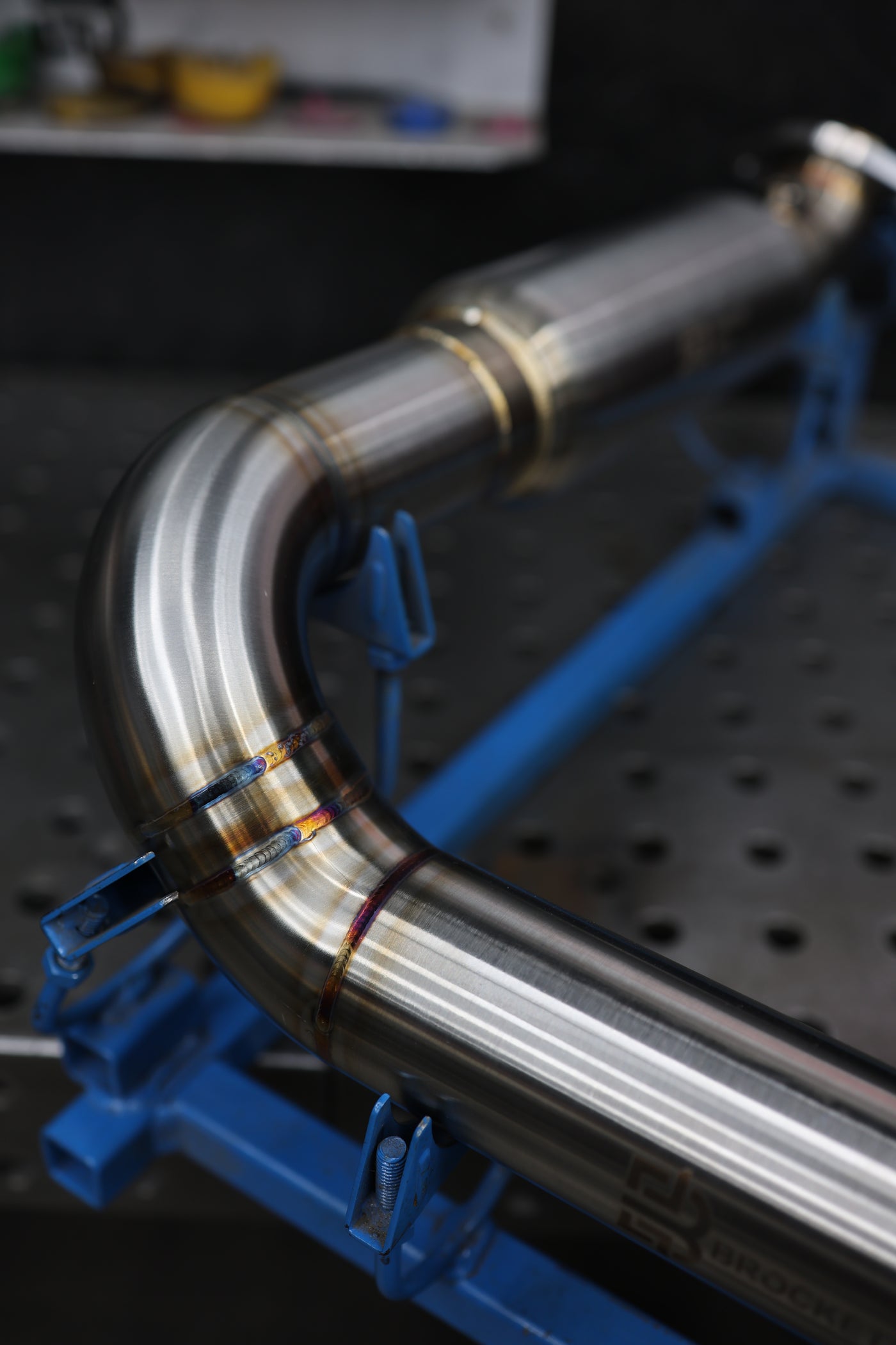 GX470 Y-pipe angle view showing weld quality