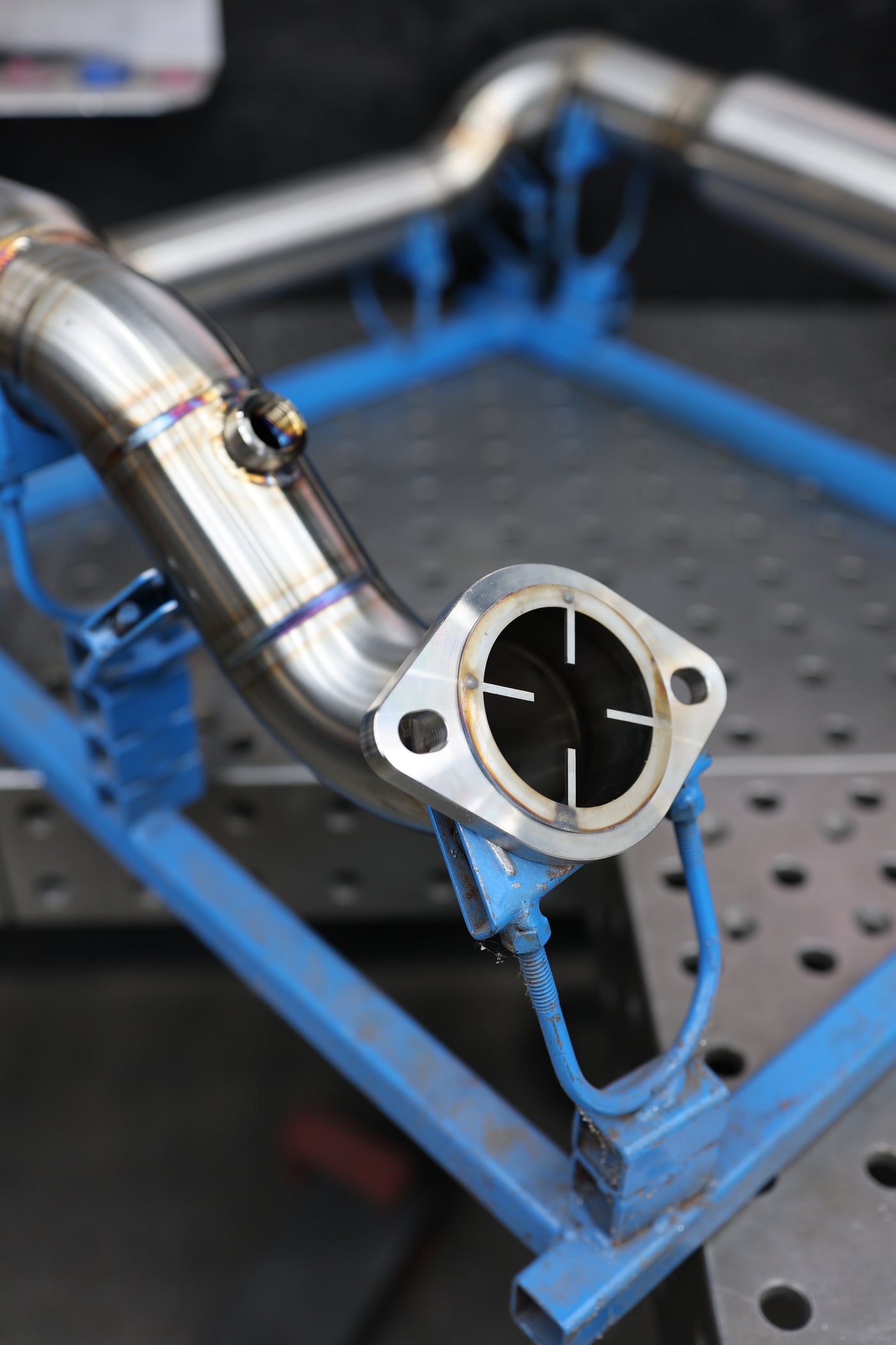GX470 Y-pipe side profile showing mandrel bends