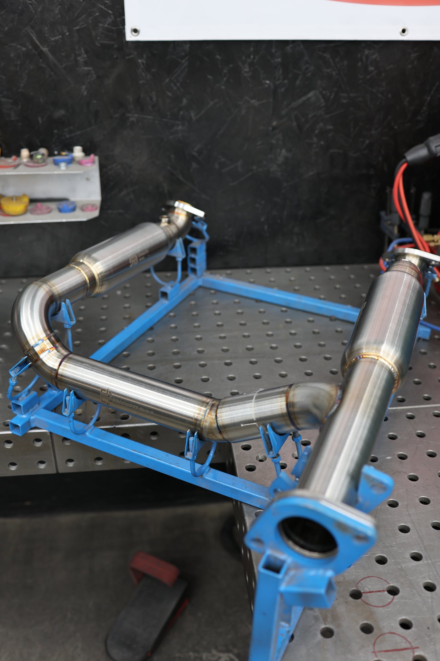 GX460 Y-pipe installed showing connection to header