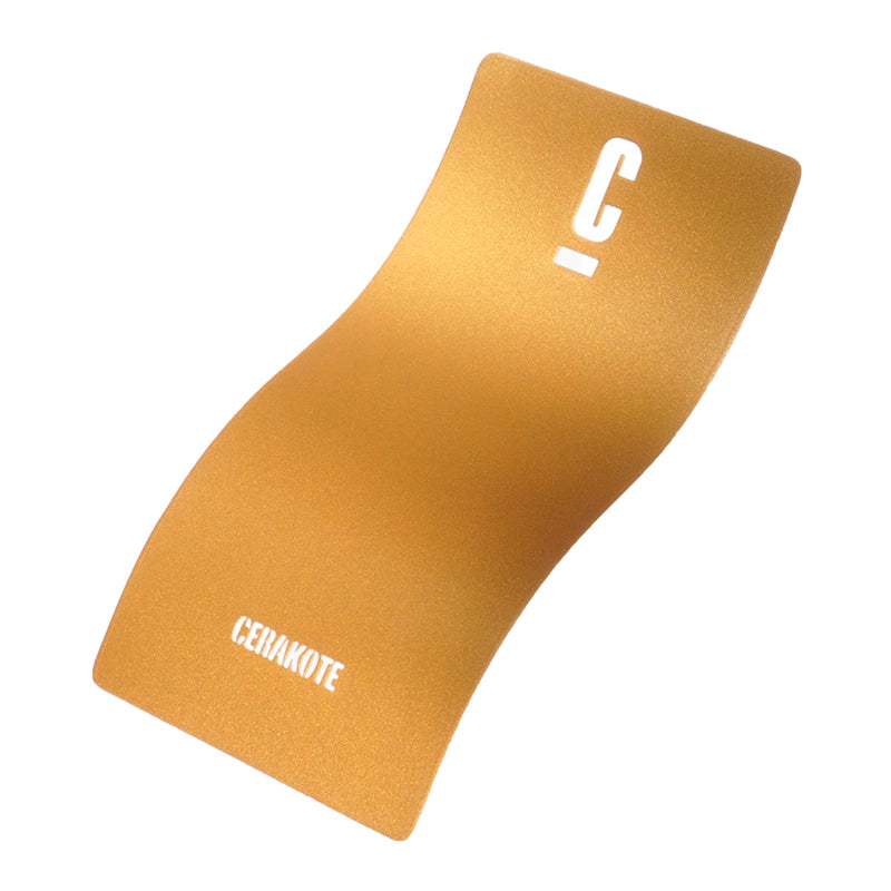 Gold Cerakote high-temp thermal coating color swatch