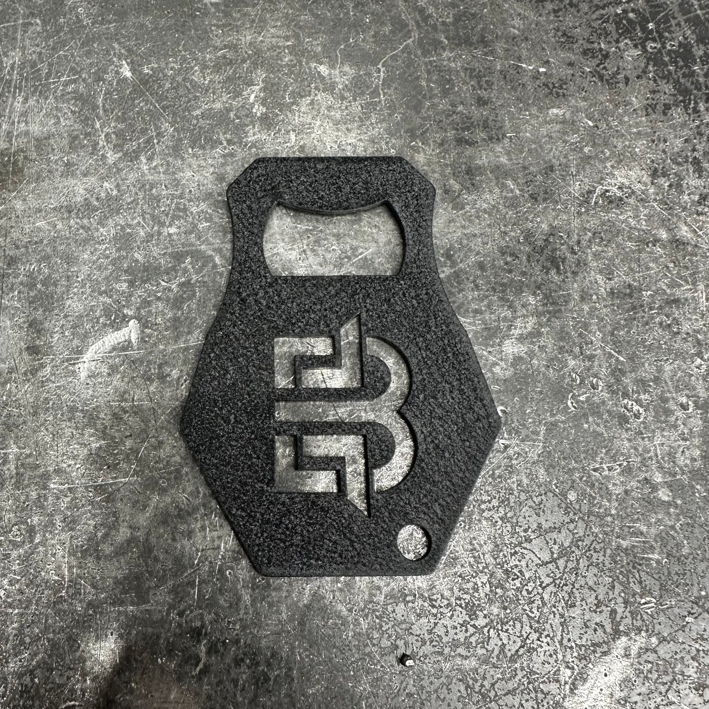 Brockett Built bottle opener detail of cut and weld work