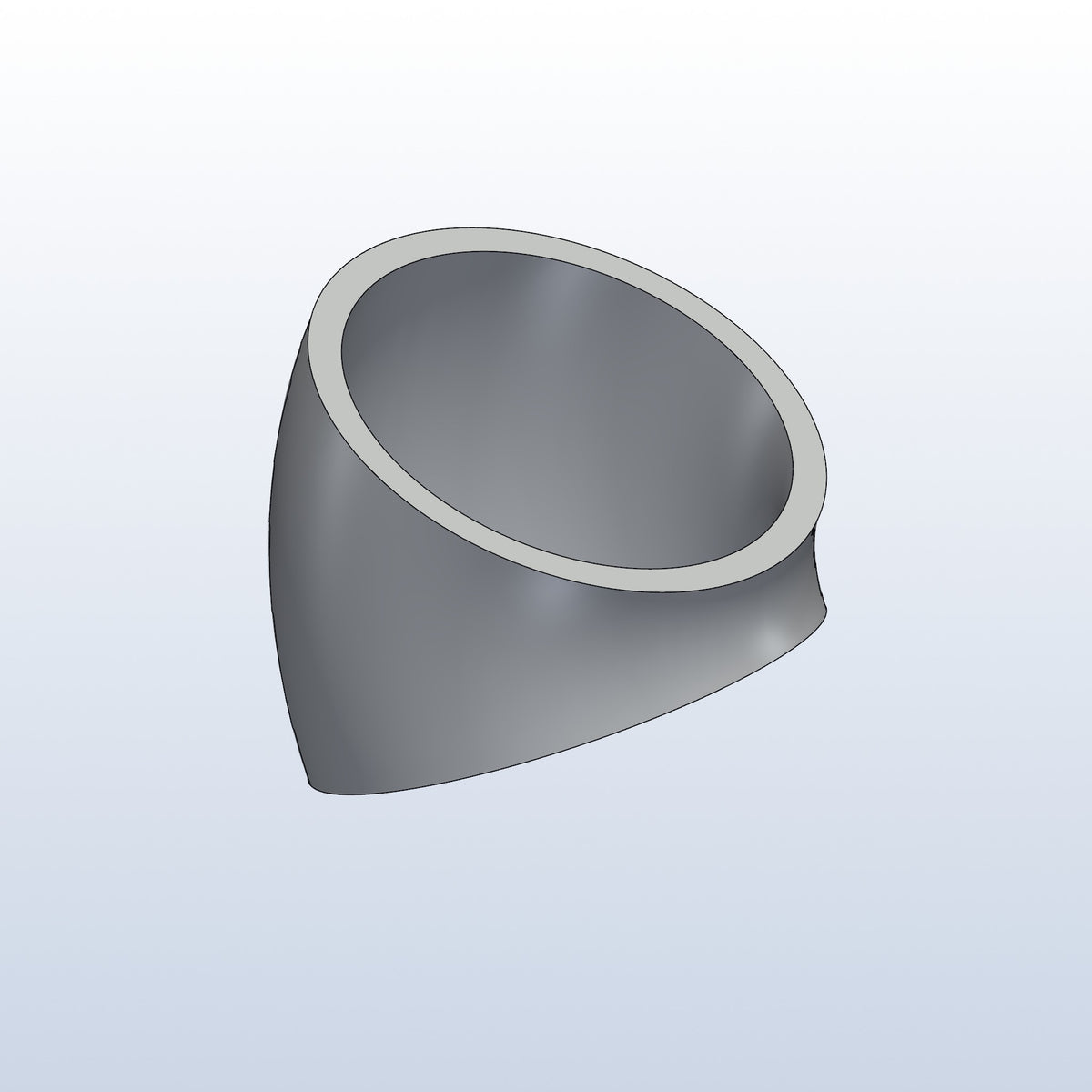 0.75D tight radius elbow, 1in OD, 45 degree, 3D printed