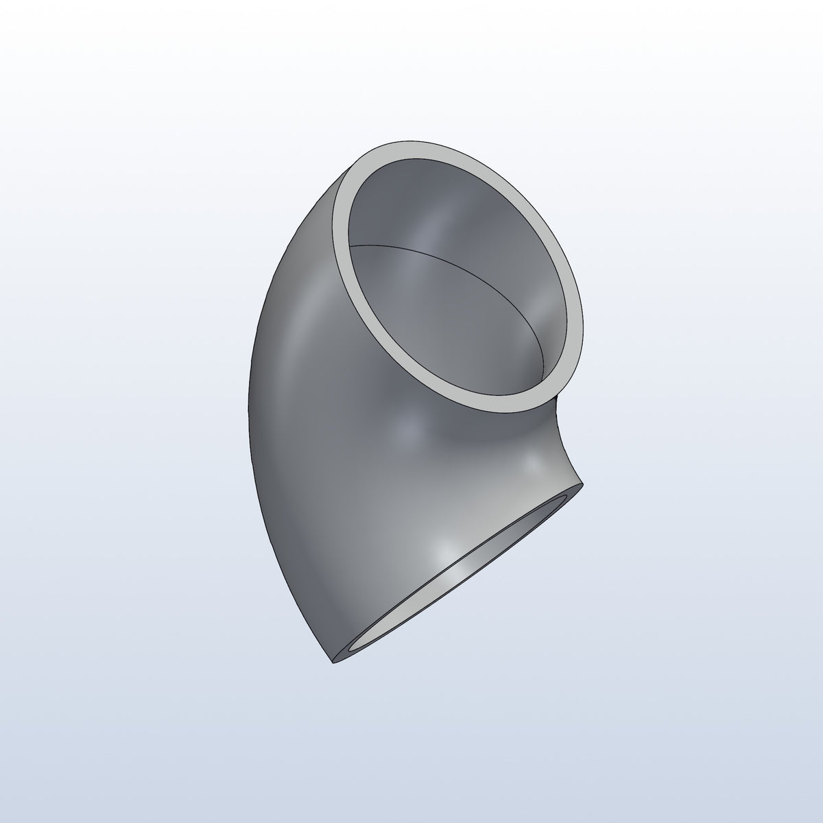 0.75D tight radius elbow, 1in OD, 90 degree, 3D printed