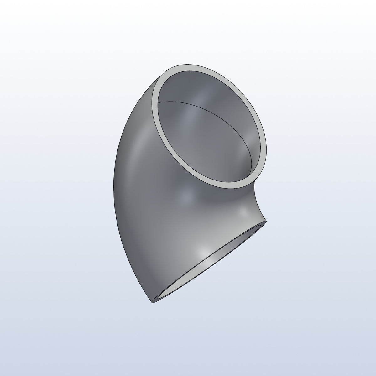 0.75D tight radius elbow, 1.25in OD, 90 degree, 3D printed