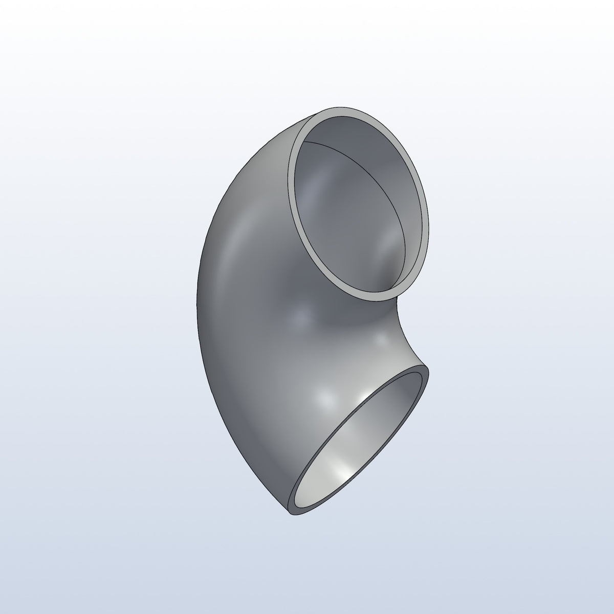 0.75D tight radius elbow, 1.38in OD, 120 degree, 3D printed