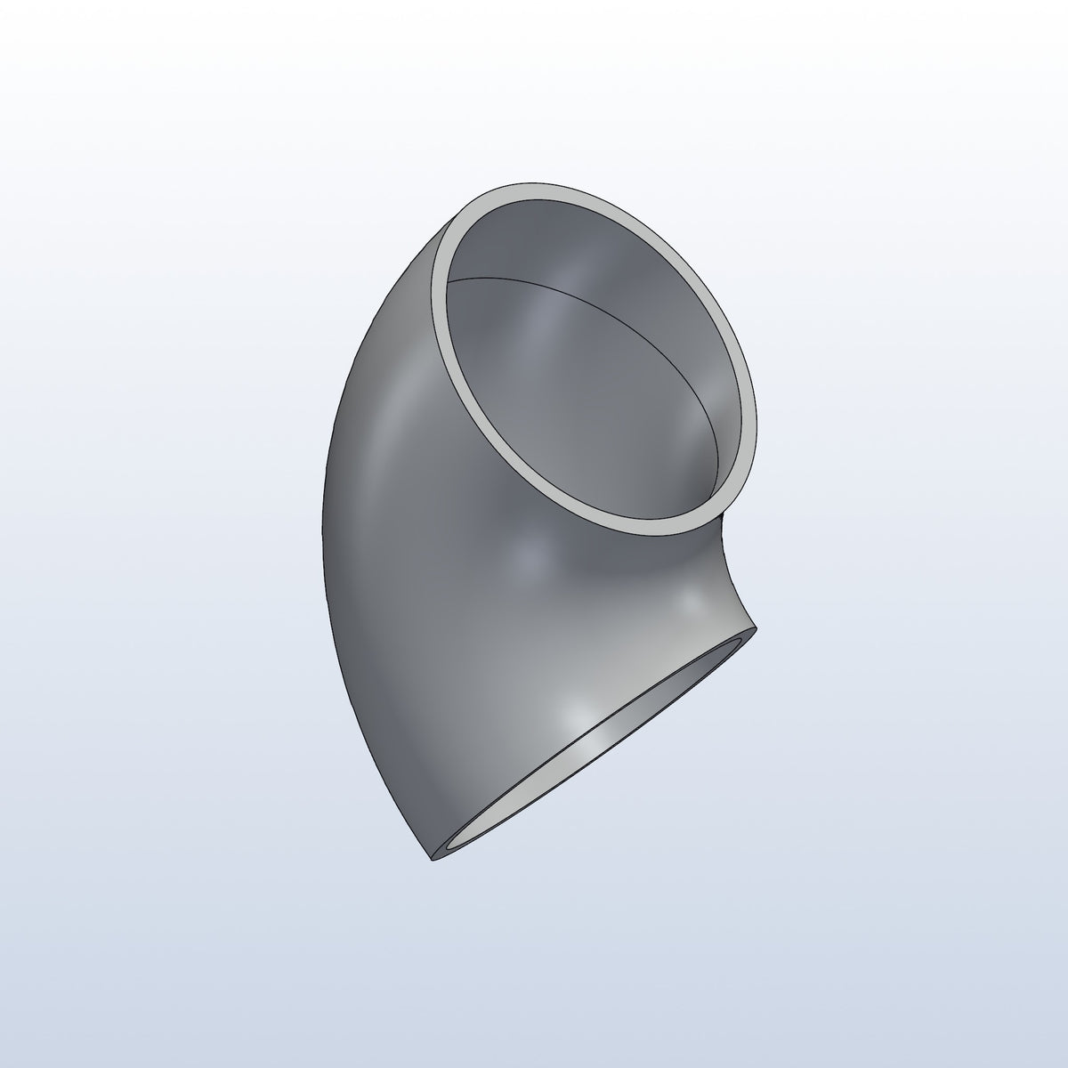 0.75D tight radius elbow, 1.38in OD, 90 degree, 3D printed