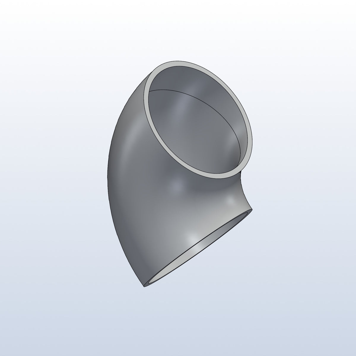 0.75D tight radius elbow, 1.5in OD, 90 degree, 3D printed