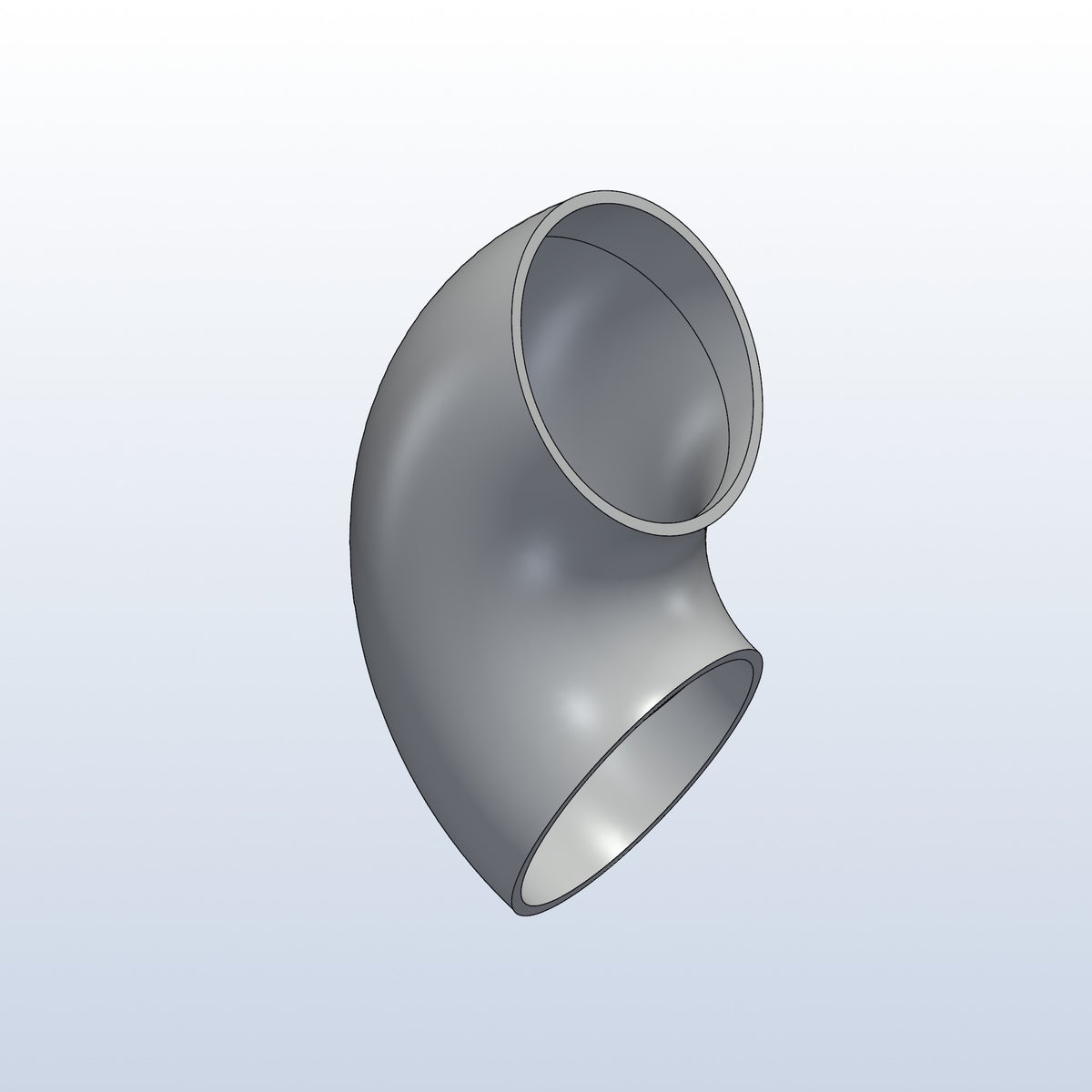 0.75D tight radius elbow, 1.75in OD, 120 degree, 3D printed
