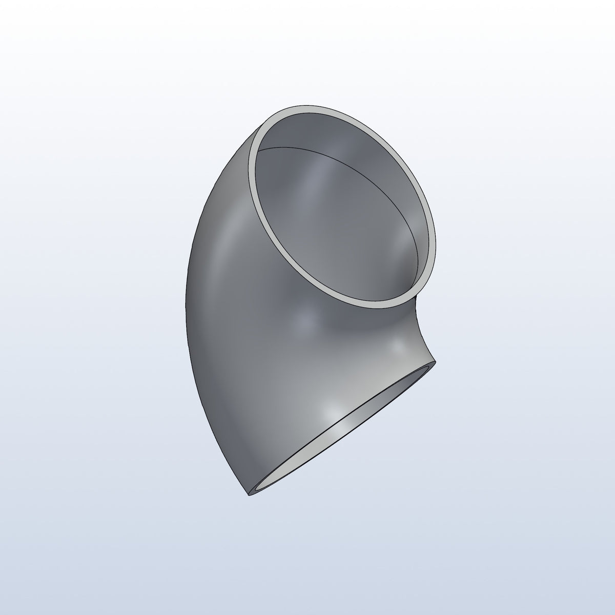 0.75D tight radius elbow, 1.75in OD, 90 degree, 3D printed