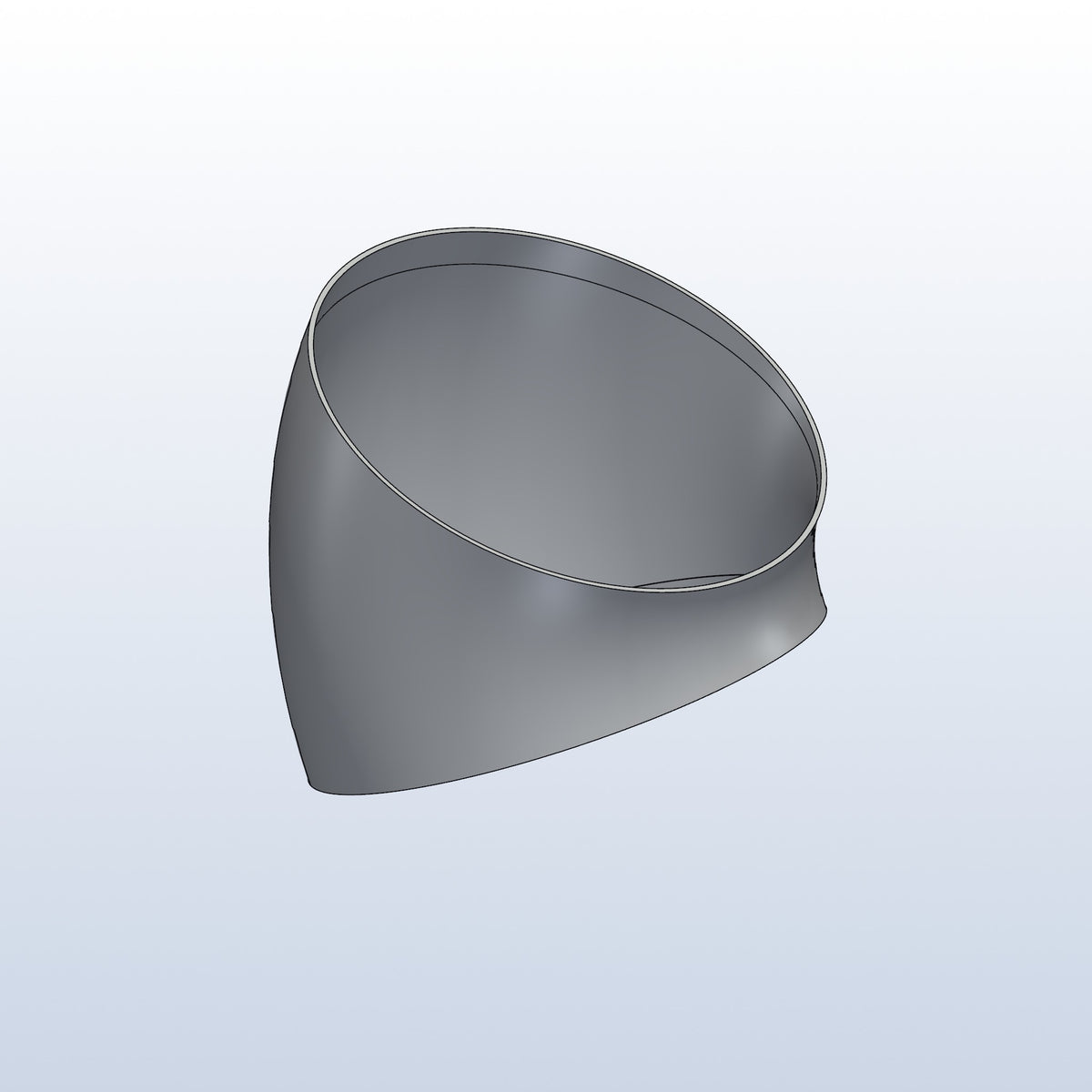 0.75D tight radius elbow, 6in OD, 45 degree, 3D printed