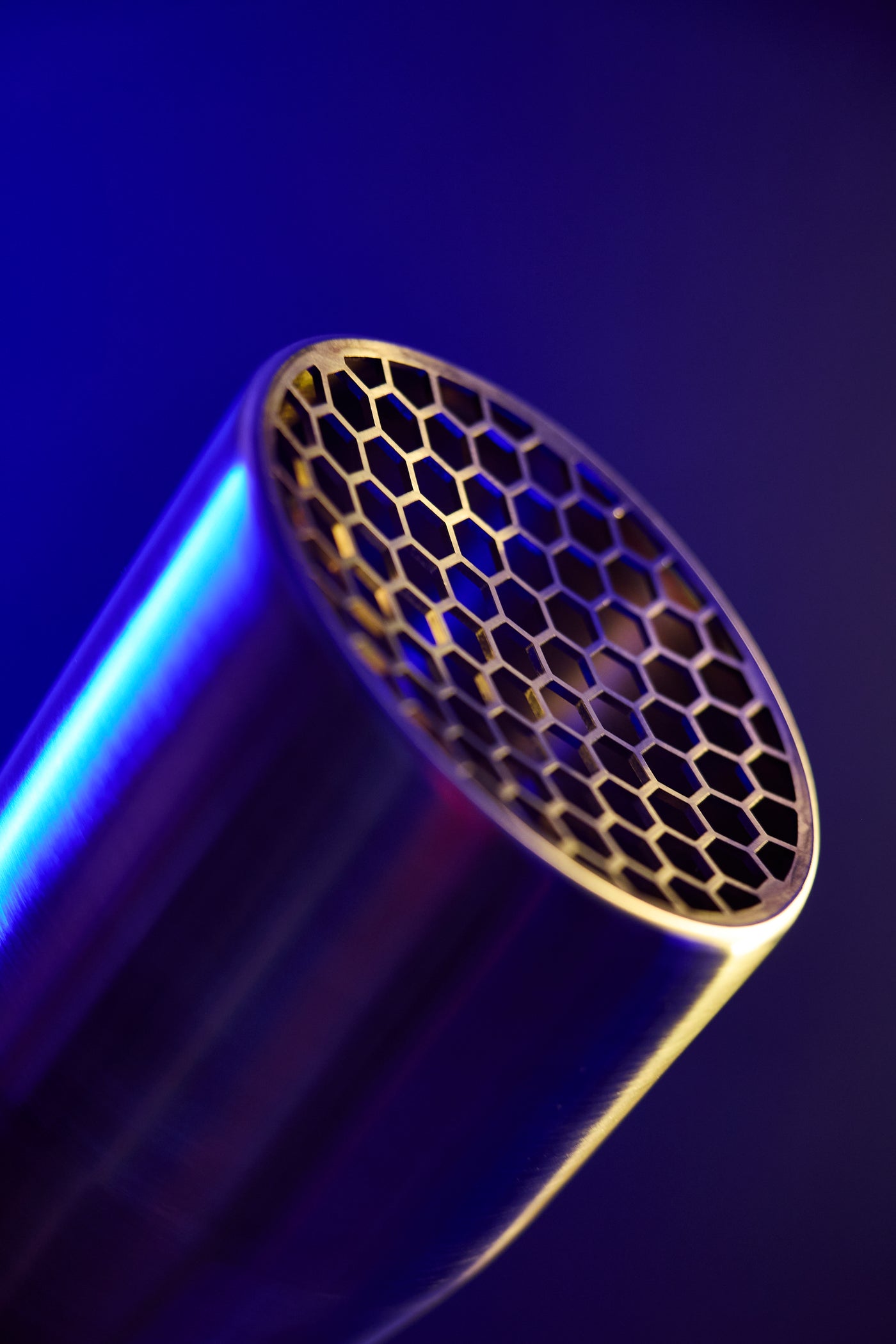 Brockett Built exhaust tip showing TIG weld bead on stainless body