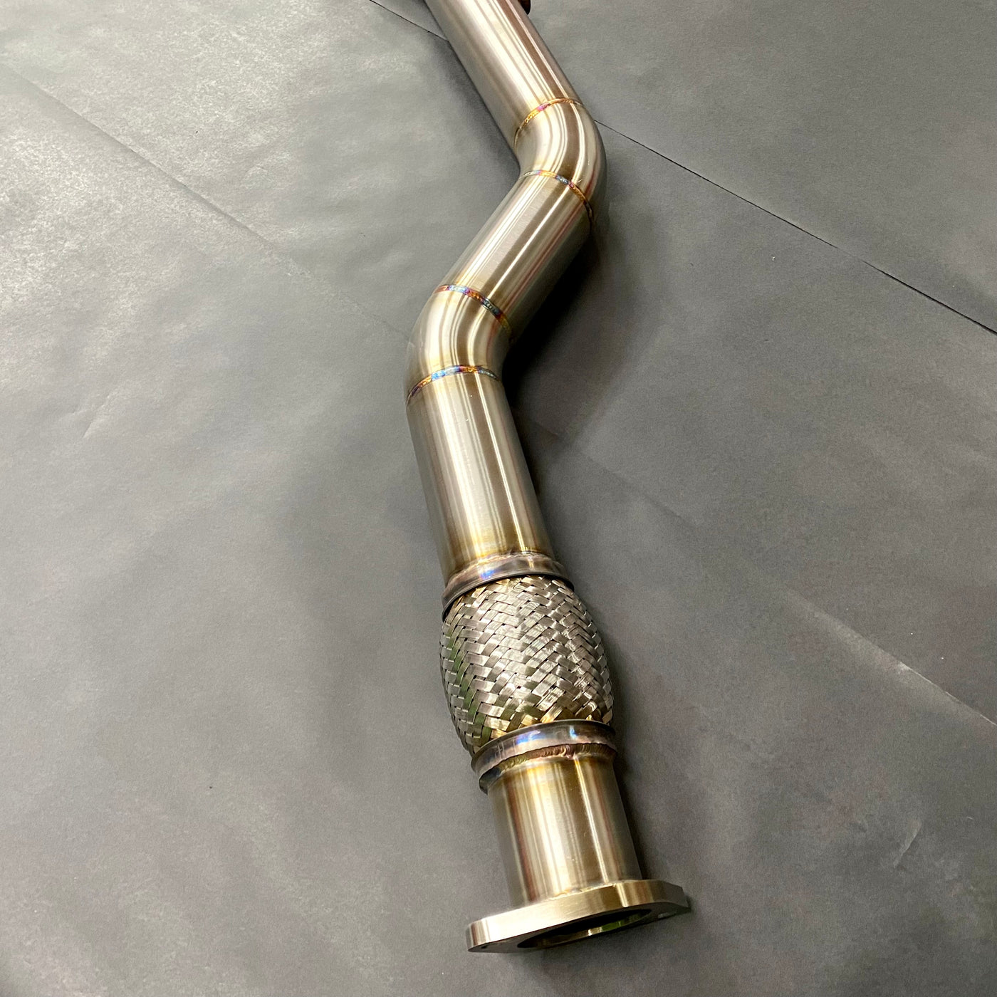 IS300 Y-pipe midpipe detail showing TIG weld quality