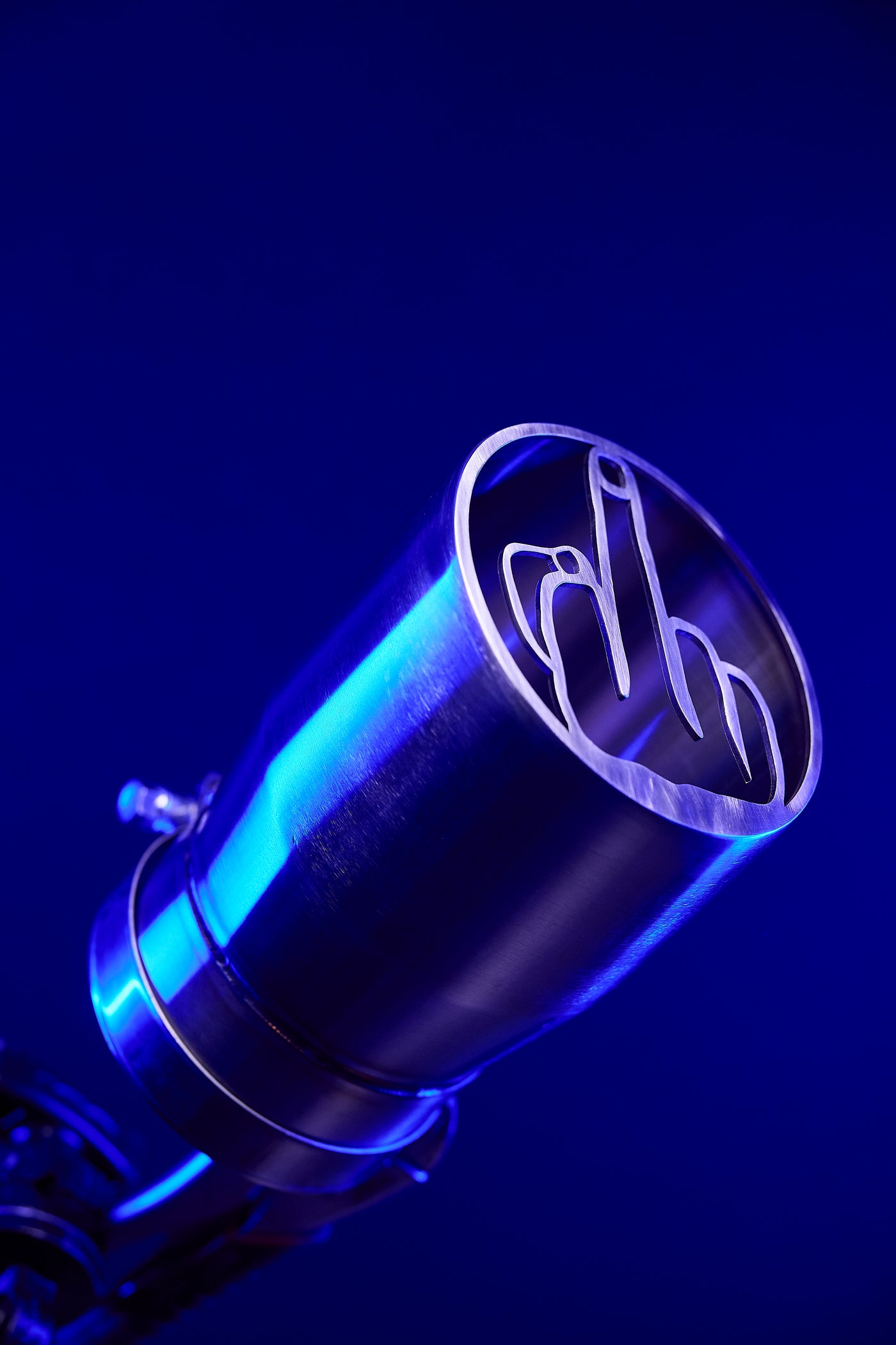 Brockett Built exhaust tip installed on vehicle exhaust