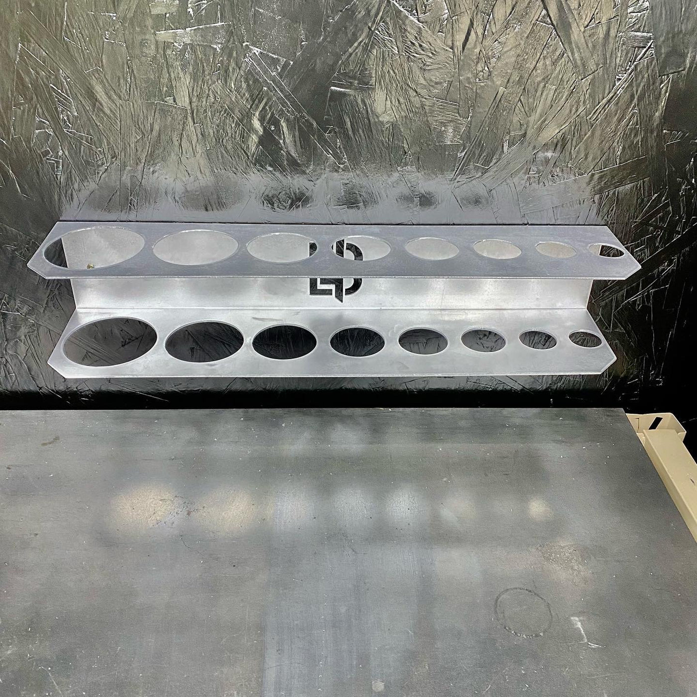 Purge plug bracket alternate angle showing full dimensions